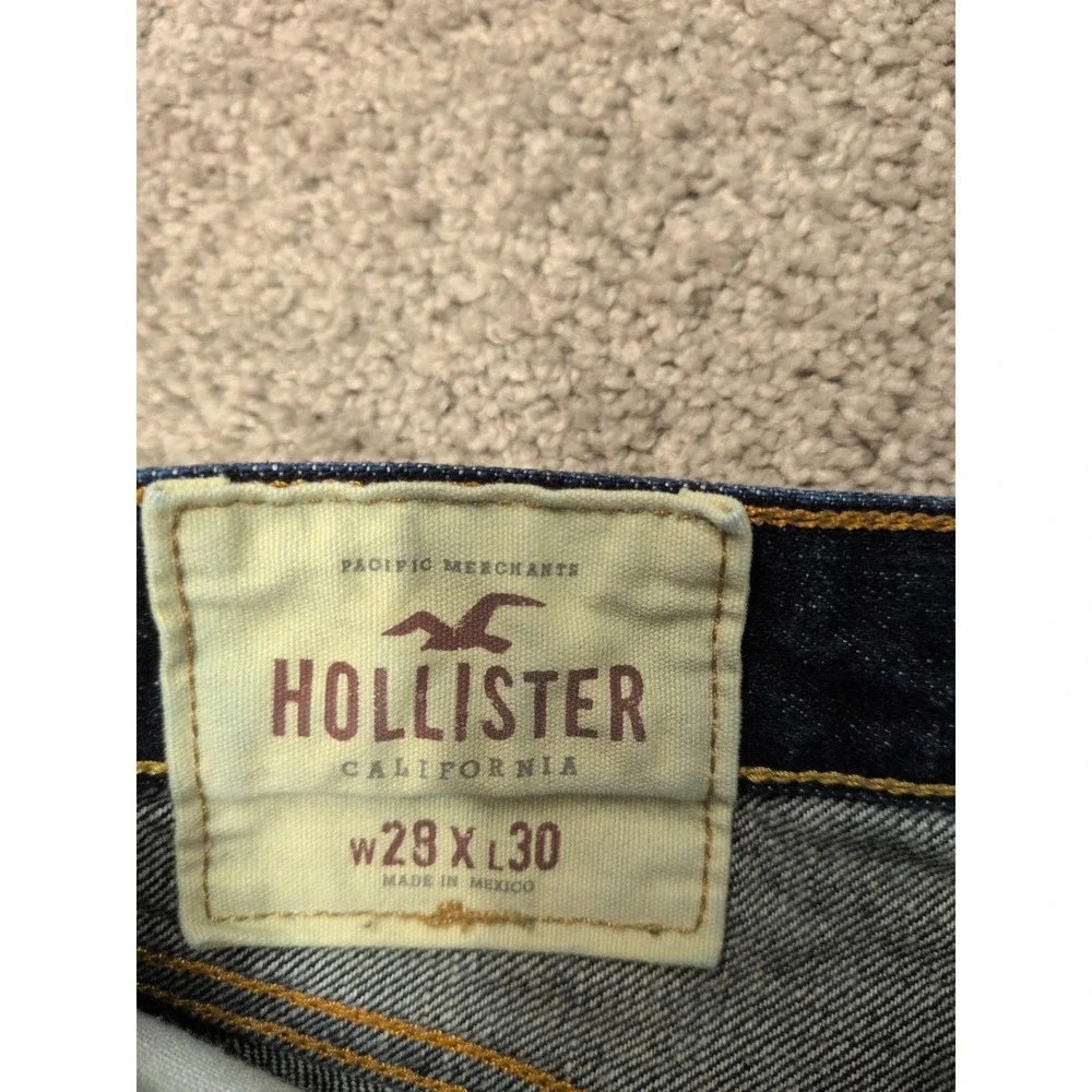 Hollister Epic Flex Straight Leg Dark‎ Wash Denim Jeans Mens 28x30 Indigo